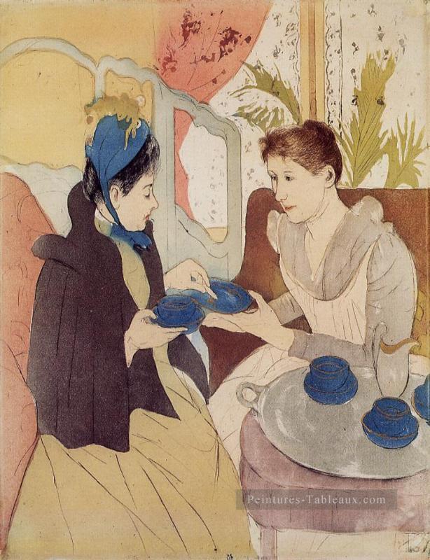 La visite des mères des enfants Mary Cassatt Peintures à l'huile